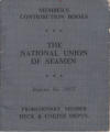 National Union of Seaman Contribution Book